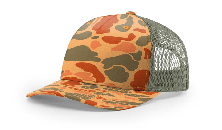 Richardson Camo R112pfp - Duck Camo Custom Leather Patch Hats