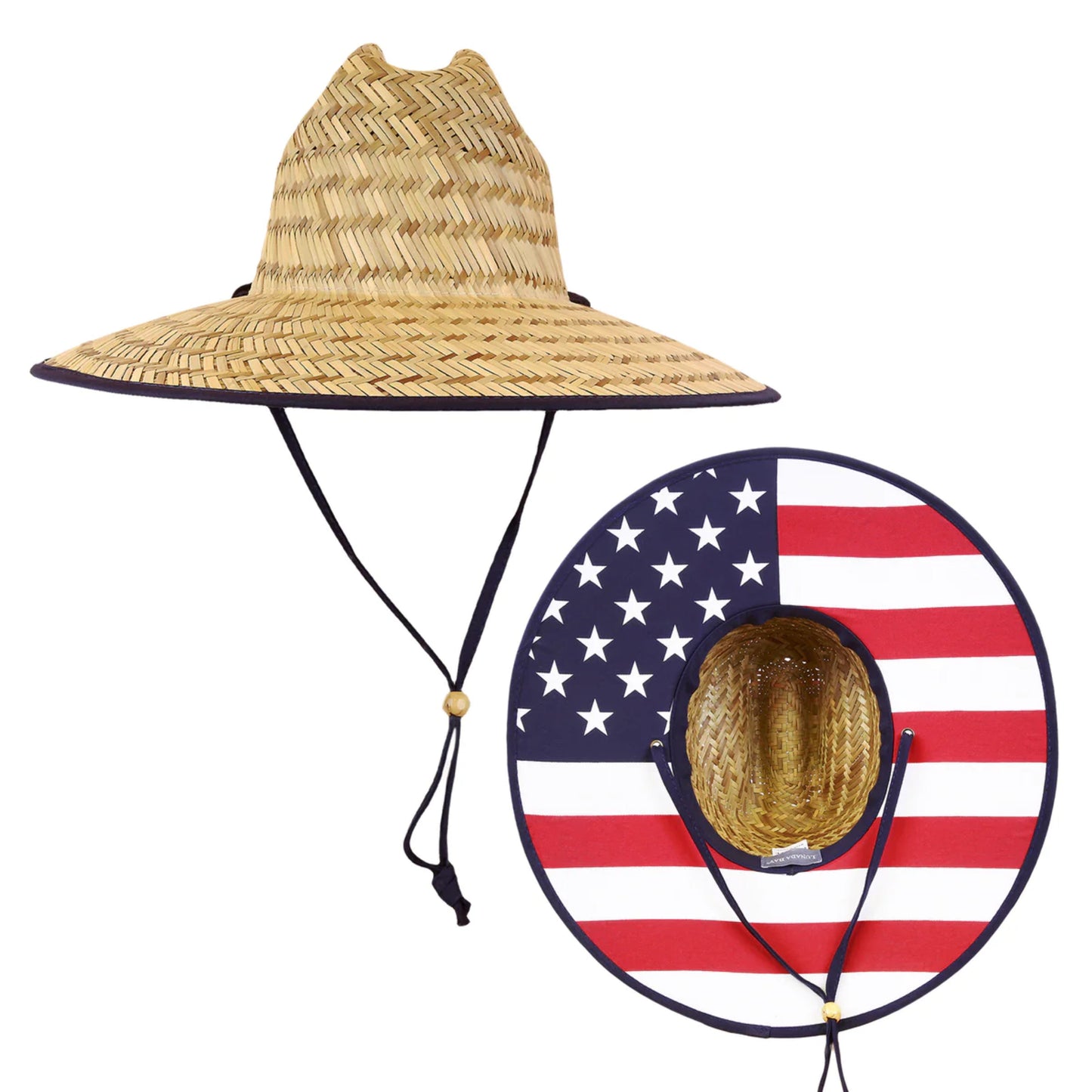 Straw Hats - Lifeguard Wide Brim Straw Sun Hat