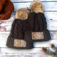 Women's Adult - Custom Patch Pom Pom beanie