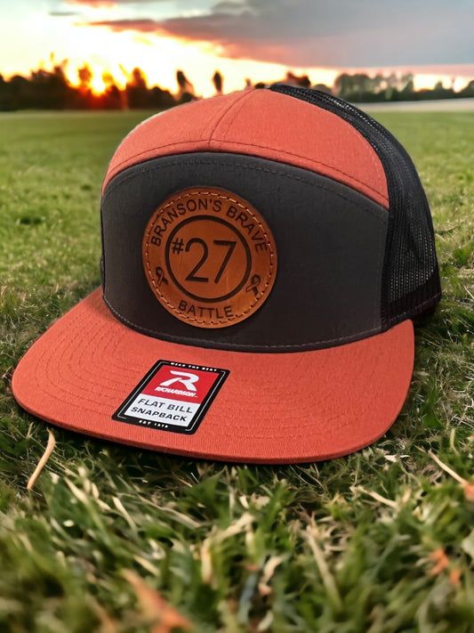 Branson's Brave Battle - R168 7 panel flatbill hat