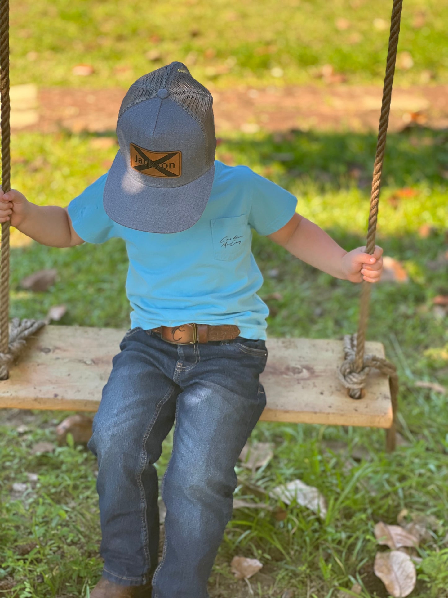 Kid’s Alabama state flag custom name trucker hat