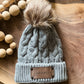 Toddler Custom Personalized name or monogram initials Pom Pom beanie