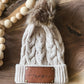 Toddler Custom Personalized name or monogram initials Pom Pom beanie