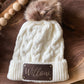 Toddler Custom Personalized name or monogram initials Pom Pom beanie