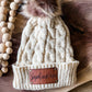 Women's Adult - Custom Patch Pom Pom beanie
