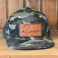 Personalized Leather Patch Flatbill Kids Hat